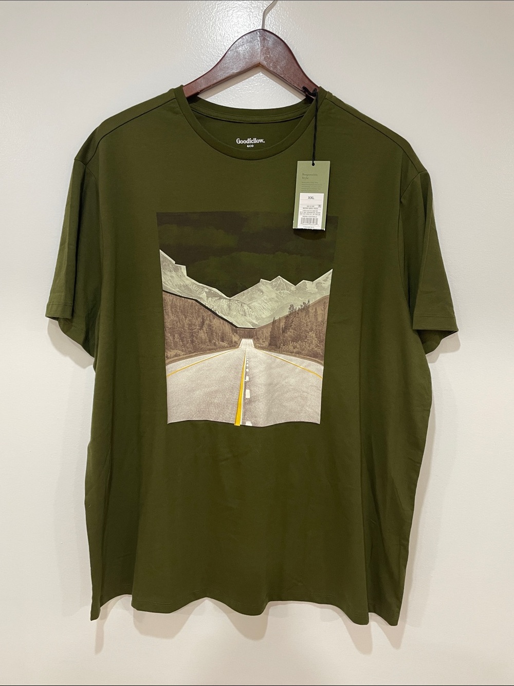 Classic Goodfellow & Co men’s graphic tshirt new XXL army green